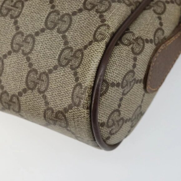 GUCCI GG Supreme Web Sherry Line Bag PVC Beige Red 56 02 087 Auth 151921 - Picture 11 of 16